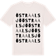 Vintage White t-shirt med Östra Alsjö ordlek t-shirt