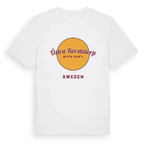 Östra Borstatorp cirkel t-shirt – ekologisk bomull t-shirt från Pinshirt