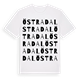 White t-shirt med Östra dal ordlek t-shirt
