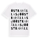 White t-shirt med Östra Hällasjö ordlek t-shirt