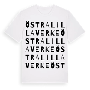 Östra Lillaverke ordlek t-shirt – ekologisk bomull t-shirt från Pinshirt