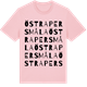 Pink Cotton t-shirt med Östra Persmåla ordlek t-shirt