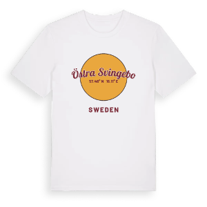 Östra Svingebo cirkel t-shirt – ekologisk bomull t-shirt från Pinshirt