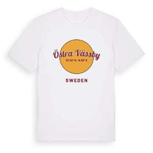 Östra Vässby cirkel t-shirt – ekologisk bomull t-shirt från Pinshirt