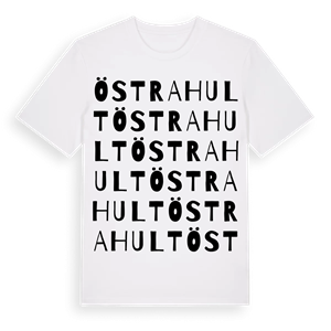 Östrahult ordlek t-shirt – ekologisk bomull t-shirt från Pinshirt