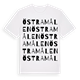 White t-shirt med Östramålen ordlek t-shirt