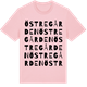 Pink Cotton t-shirt med Östregården ordlek t-shirt