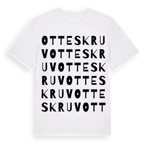 Otteskruv ordlek t-shirt – ekologisk bomull t-shirt från Pinshirt