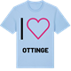Blue Soul t-shirt med Jag älskar Ottinge t-shirt stort tryck