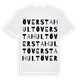 White t-shirt med Överstahult ordlek t-shirt