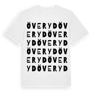 Överyd ordlek t-shirt – ekologisk bomull t-shirt från Pinshirt