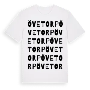 Övetorp ordlek t-shirt – ekologisk bomull t-shirt från Pinshirt
