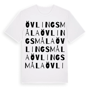 Övlingsmåla ordlek t-shirt – ekologisk bomull t-shirt från Pinshirt
