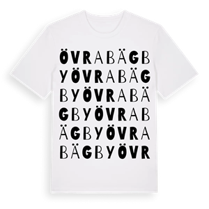 Övra Bägby ordlek t-shirt – ekologisk bomull t-shirt från Pinshirt