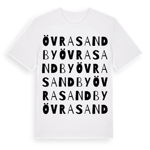 Övra Sandby ordlek t-shirt – ekologisk bomull t-shirt från Pinshirt