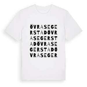 Övra Segerstad ordlek t-shirt – ekologisk bomull t-shirt från Pinshirt