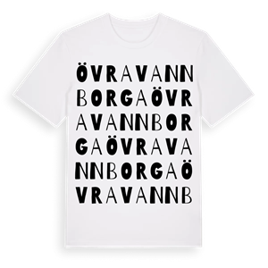 Övra Vannborga ordlek t-shirt – ekologisk bomull t-shirt från Pinshirt