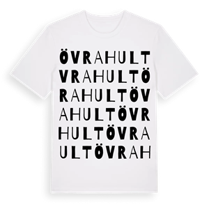 Övrahult ordlek t-shirt – ekologisk bomull t-shirt från Pinshirt