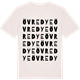 Vintage White t-shirt med Övre Dye ordlek t-shirt