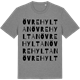 Mid Heather Gray t-shirt med Övre Hyltan ordlek t-shirt