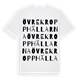 White t-shirt med Övre Kropphällarna ordlek t-shirt
