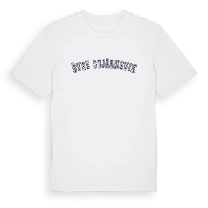 Övre Stjärnevik college t-shirt – ekologisk bomull t-shirt från Pinshirt