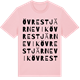 Pink Cotton t-shirt med Övre Stjärnevik ordlek t-shirt