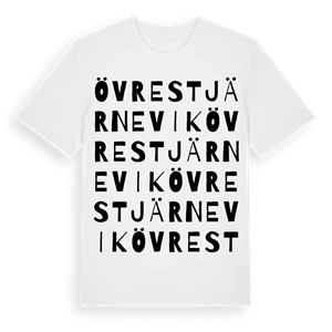 Övre Stjärnevik ordlek t-shirt – ekologisk bomull t-shirt från Pinshirt