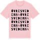 Pink Cotton t-shirt med Övre Svederna ordlek t-shirt