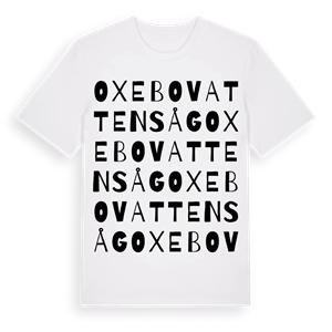 Oxebo vattensåg ordlek t-shirt – ekologisk bomull t-shirt från Pinshirt