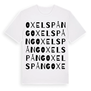 Oxelspång ordlek t-shirt – ekologisk bomull t-shirt från Pinshirt