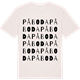 Vintage White t-shirt med Påboda ordlek t-shirt