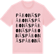 Pink Cotton t-shirt med Påbonäs ordlek t-shirt