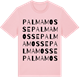 Pink Cotton t-shirt med Palma mosse ordlek t-shirt