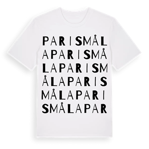 Parismåla ordlek t-shirt – ekologisk bomull t-shirt från Pinshirt