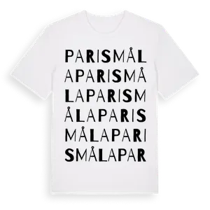 Parismåla ordlek t-shirt – ekologisk bomull t-shirt från Pinshirt