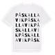 White t-shirt med Påskallavik ordlek t-shirt