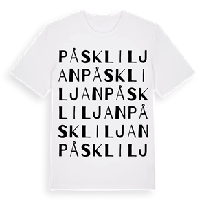 Påskliljan ordlek t-shirt – ekologisk bomull t-shirt från Pinshirt