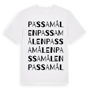 Passamålen ordlek t-shirt – ekologisk bomull t-shirt från Pinshirt