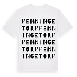 Penningetorp ordlek t-shirt – ekologisk bomull t-shirt från Pinshirt