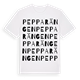 White t-shirt med Pepparängen ordlek t-shirt