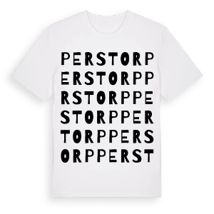 Perstorp ordlek t-shirt – ekologisk bomull t-shirt från Pinshirt