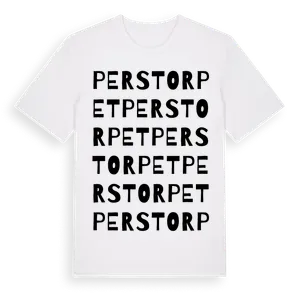 Perstorpet ordlek t-shirt – ekologisk bomull t-shirt från Pinshirt