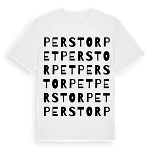 Perstorpet ordlek t-shirt – ekologisk bomull t-shirt från Pinshirt