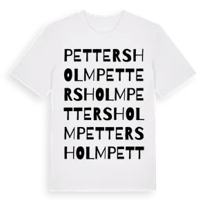 Pettersholm ordlek t-shirt – ekologisk bomull t-shirt från Pinshirt