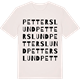 Vintage White t-shirt med Petterslund ordlek t-shirt