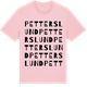Pink Cotton t-shirt med Petterslund ordlek t-shirt