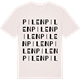 Vintage White t-shirt med Pilen ordlek t-shirt
