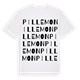 White t-shirt med Pillemon ordlek t-shirt