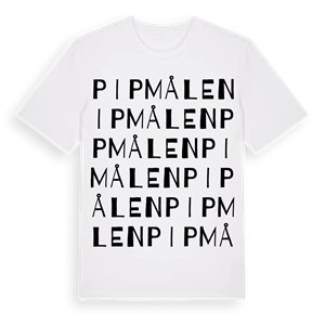 Pipmålen ordlek t-shirt – ekologisk bomull t-shirt från Pinshirt
